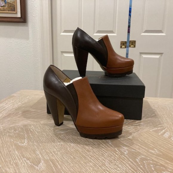 New NIB Walter Steiger Sz EU 35 (US 5) Brown Boots Platform Booties Fall Winter - Picture 12 of 12